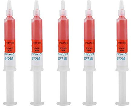 Akozon Diamantschleifpaste 5 Stck/set Diamantschleifen Polieren Paste Läppen Compound Körnung W0.5-W40 320~10000(W1.5# 6000)