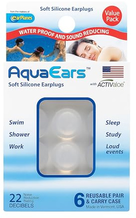Aqua Ears Ohrstöpsel aus weichem Silikon
