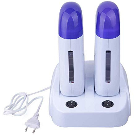 Nynelly Portable Double Depilatory Roll on Wax Warmer with Heater Base | For Women Men Body Waxing, Hair, Leg, Armpit, Bikini