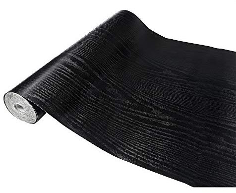 DecoMeister Vinilo Adhesivo Para Muebles Lámina Autoadhesiva Decorativa Imitación Madera Negra Mate Papel Para Pared Puertas Pegatina Para Encimera Mesa Armario Para Forrar En Rollo 67,5 x 240 cm