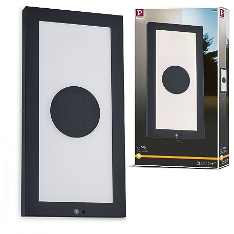 Paulmann Outdoor Solar Panel Taija mit Bewegungsmelder, 30 x 60 cm, IP44, 1,8 W, 70 lm, Warmweiß