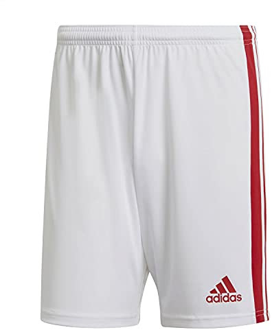 adidas Herren Squadra 21 Shorts, White/Team Power Red, S