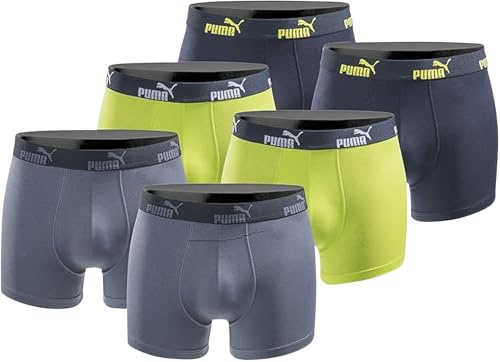 PUMA Herren Boxershorts 6er Pack Limited Edition New Lime XXL
