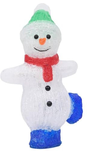 vidaXL LED Weihnachtsfigur Schneemann Beleuchtet Weihnachten Weihnachtsdeko Deko Figur Beleuchtung Dekofigur Acryl Indoor Outdoor 30cm