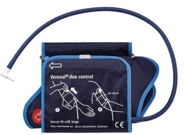VEROVAL Secure fit-Manschette Duo Control Oberarm-Blutdruckmessgerät, Größe Large, blau