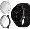 ToVioc Funda Compatible con Amazfit GTR 2e Protectora Todo Incluido, [2 Piezas] [Flexible TPU] [Anti-Rasguños] Cáscara Protectora para Amazfit GTR 2 - Negro & Transparente