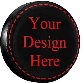 Godmoy Personalisierte Reifenabdeckungen Personalisierte Foto Reserveradabdeckungen Sie Ihr Eigenes Bild/Text Hinzu wasserdichte Staubdichte Universal Reserveradabdeckungen Multicolor