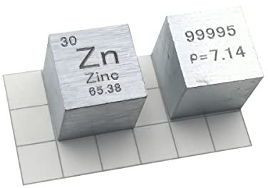 嘉信誉 Zink (Zn) Dichtewürfel, Laborqualität, präzise über 99,9 % hochrein, verwendet für Laborexperimentsmaterialien, persönliche Hobbys und Sammlungen (Größe: 10 mm, Farbe: matt)