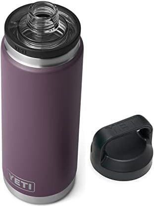 YETI Rambler 750 ml Flasche, auslaufsicher, vakuumisoliert, Edelstahl mit Trinkverschluss, Nordic Purple