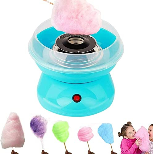Zuckerwattemaschine Für Zuhause, Zuckerwatte Maschine, Retro Cotton Candy Machine, Verschiedene Partys Einfache Bedienung Und Leicht Reinigen Cotton Candy Machine-Blau