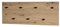 HAKU Möbel Wandgarderobe eiche, schwarz, MDF, Metall - Maße: B 80 cm x H 30 cm x T 5 cm, Style: Modern