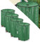 NAIZY Barril De Lluvia 380 Galones Plegable con Lona De PVC Y Postes De Soporte Y Grifo De Drenaje Y Grifos De Tanque De Agua, Verde 100 Galones