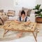 TEAKMAMA 2000 Stück Holz Jigsaw Puzzle Board mit 4 Schubladen, Faltbarer Puzzletisch mit Schutzhülle, Jigsaw Board mit Beinen, Multifunktionaler Spieltisch für Erwachsene, 41.3W x 27.5D, Natur
