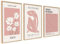 Moderne Poster Set | 3 Stück DIN A3 30x40cm | Stilvolle Matisse Kusama Pastell Rosa Collagen mit passenden Bilder als Wanddeko | ohne Rahmen