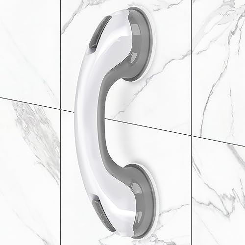 Islafeliz Duschgriff 1 Packung Haltegriffe für Badewannen & Duschen, 30,5 cm Haltegriffe für Badezimmer mit starkem Halt Saugnapf, Balance Bar Sicherheitshandlauf für Verletzungen, Senioren, ältere