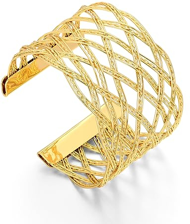 LILIE&WHITE Damen Armband Armreif Gold – Allergikerfreundlich, Antifading, Elegantes Design für den Alltag und besondere Anlässe – Geschenk für Frauen