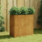 ARKEM Jardinière 80x40x80 cm Acier corten,Jardiniere sur Pieds,Bac avec Treillis,Jardiniere Terrasse