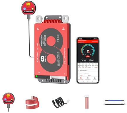 DALY Smart 12S BMS 36V mit WiFi Modul und CAN 485 Kommunikationsschutzplatine für LifePO4 Lithium Akkupack (12S 36V Smart BMS+RS485+CAN+WiFi Modul，100A)