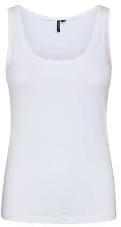 VERO MODA Vmlulu SL Noos Débardeur, Blanc éclatant, L Femmes