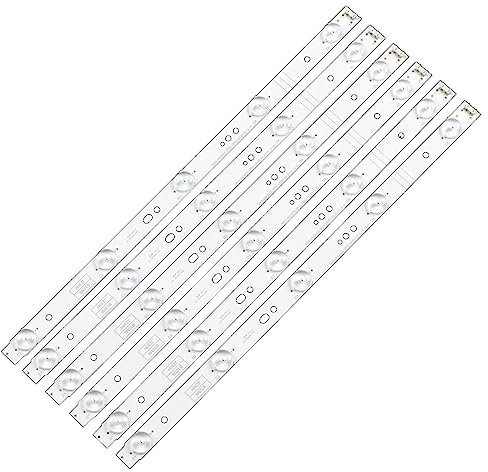 TUCANSBP 3V 2W 384mm LED-Hintergrundbeleuchtung TV kompatibel for Skyworth 43 Zoll 5800-W43002-3P00 VER2.00 2015-12-31 6 Teile/Satz Hintergrundbeleuchtung Streifen TV Ersatzteile