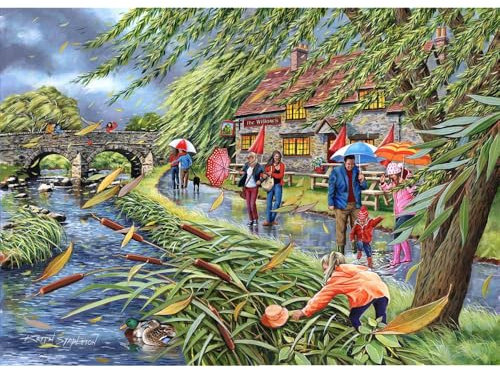 The House of Puzzles 1000-teiliges Karton-Puzzle für Kinder ab 3 Jahren, Wind at the Willows, 1 Einheit in 1000 Stück Paket