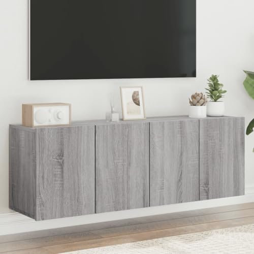 Buzaza TV-Wandschränke 2 STK. TV Board HäNgend TV Unterschrank Wohnwand HäNgend TV Sideboard Wohnzimmer WohnwäNde Grau Sonoma 60x30x41 cm