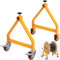 Lifeswell Wire Spool Rack, Portable Cable Caddy, Swivel Caster Wheels with Brake, Steel Fully Welded Wire Rack Dispenser for up to 28 Diameter Spools, 220 lbs Capacity, Yellow