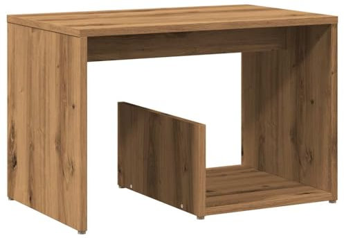 vidaXL Beistelltisch Artisan-Eiche 59x36x38 cm Holzwerkstoff, Akzenttisch, Lampentisch, Kleiner Tisch, Sofatisch, Wohnzimmertisch, Ecktisch