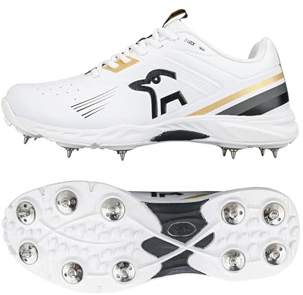 Kookaburra KC 3.0 Spike Cricketschuh, Gold/Schwarz, Größe 43