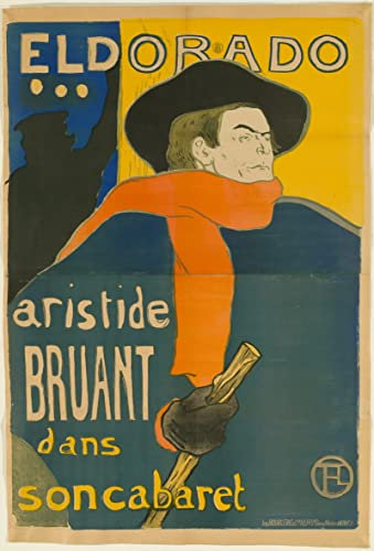 RZHRHJES Kunstwerk Bilder Leinwand Kunst Gemälde Leinwand Malerei Poster Eldorado aristide Bruant von henri de toulouse lautrec Leinwand Wandbild für Heimdekoration 60x90cm