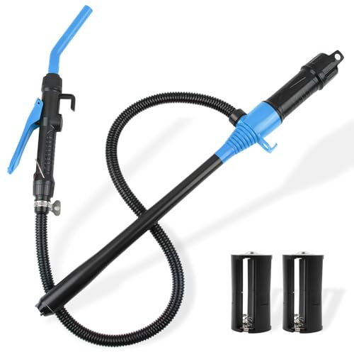 Newdeli Portable Battery Operated Gas Transfer Pump for Gas Can, 2.2 GPM Fuel Siphon Pump with Adjustable Flow Control Multi-Use Handheld Electric Transfer Pump for Gas Fuel Diesel Water