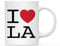 Mug I Love La (Los Angeles), Heart Graphic Coffee Mug Novelty Latte Cups Funny Coffee Cup for Christmas Birthday Wedding 330Ml