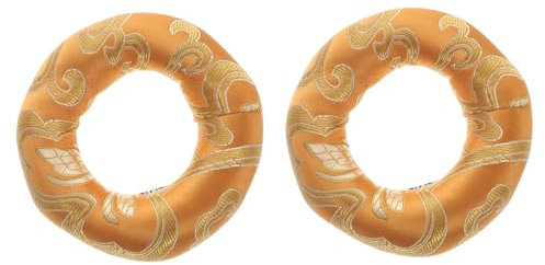 Garneck 2piezas Almohadillas Para Cuenco Tibetano De Algodón Nepalí Cojines Budistas Para Meditación Color Aleatorio Protege y Decora Suministros Budistas
