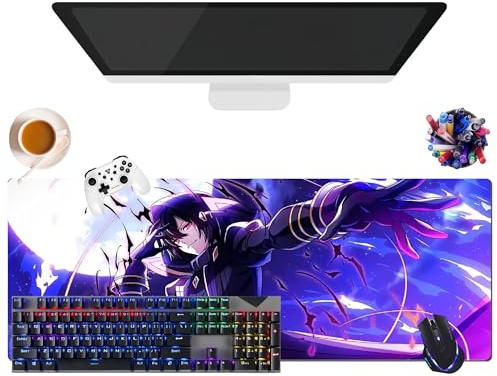 Anime Eminence in Shadow Gaming Mouse Pad | Giant Washable Mouse Pad XL (31.5 × 11.8 × 0.12) | Non-Slip Grip + Reinforced Edges | Durable Surface for Gaming, Office and Home (3)