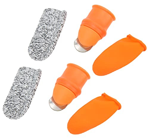 Drfeify Thumb Knife Separator Finger Knife Convenient Picking Tool with Finger Protectors Ergonomic Thumb for Fruit and Vegetable Harvesting