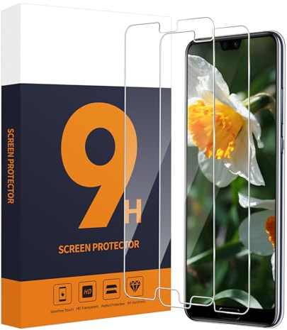 Carantee 2 Stück Schutzfolie für Panzerglas für Huawei P20, 9H Härte Schutzglas, Sensitive Touch, Anti Kratzer, Anti-Öl, 2,5D-Abdeckung, Keine Blasen, Hoch Definition Huawei P20 Displayschutzfolie