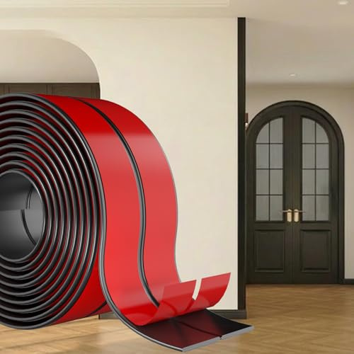 Flexible Zierleiste Selbstklebend 4cm X 6m, TPE Winkelprofil Schwarz | Selbstklebende Weichsockelleiste Für Wand, Küche Und Bad. Flexible Kantenschutz Leiste Für Ecken Und Fliesen Ohne Bohren