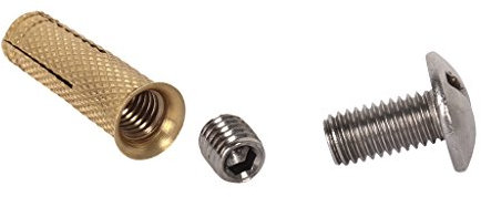 Cofan Kit de anclaje de cobertor de piscinas | Compuesto de taco, tornillo y espárrago | Fabricado en latón y acero inoxidable