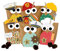 Papierdrachen DIY Adventskalender zum Befüllen - Weihnachtseulen - Eulen Weihnachten - Set Gelb Bunt Berufe Edition - zum selbst basteln - für Kinder und Erwachsene