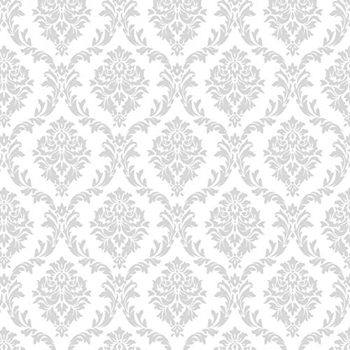 20 Servietten Elegante Ornamente silber/Hochzeit/Muster/Fest/Feier/Weihnachten 33x33cm