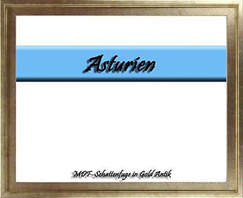 MDF-Leerrahmen ASTURIEN speziell für Leinwandbilder BZW. Keilrahmenbilder im Format 50 x 70 cm. Schattenfugenrahmen in der Farbe: Gold Antik. 10 Farben zur Auswahl