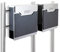 BITUXX® Design Doppel Standbriefkasten 16780 Briefkasten Briefkastenanlage Freistehender Postkasten mit Zeitungsfach Anthrazit Graphit Edelstahl