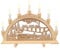 Dekohelden24 Holz-Schwibbogen, Motiv: Eisenbahn, 7 flammig, ca. 45 x 4 x 33 cm.