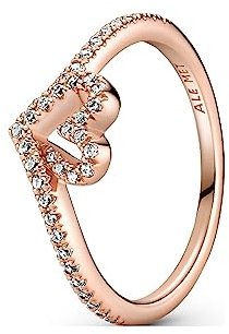 PANDORA Heart and Wishbone Ros Size 60