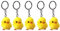 KERDEJAR Schlüsselanhänger, 5 Stück, gelb, Ente, Plüsch, weich, Küken, Schlüsselanhänger, Handtasche, Schmuck, Gelb, gelb
