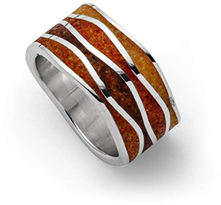 DUR Damen RingBernsteinwelle aus 925er Silber Größe 60 (19.1) R5404.60, 60 (19.1)