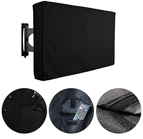 FOOSKOO Outdoor TV Cover Waterproof Outdoor TV Cover 600D Oxford Fabric LED LCD Television Protective Case Fit for 22-65 TV (Specification : For 30-32 Inches TV)