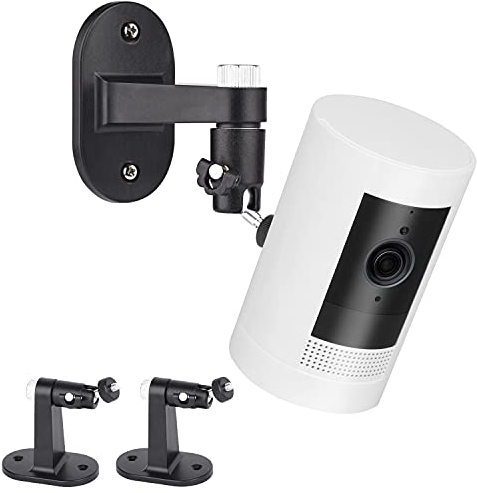 2Pack Adjustable Security Wall Mount Bracket for Ring Stick Up Cam & Ring Outdoor Cam Plus, Perfect View Angle for Your Surveillance Camera System - Black