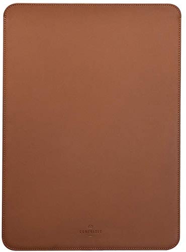 Comfyable Schlanke Laptophülle 16 Zoll Kompatibel für MacBook Pro 16-in M4 2024 Pro/Max M3 A2780 M2 & M1 2021 A2485, Kunstleder Schutzhülle Computer Cover 16 Zoll Hülle für Mac, Braun