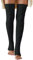 Leoparts Women's Extra Long Stirrup Leg Warmers Winter Knitted Over Knee Thigh High Footless Socks, Black, One Size